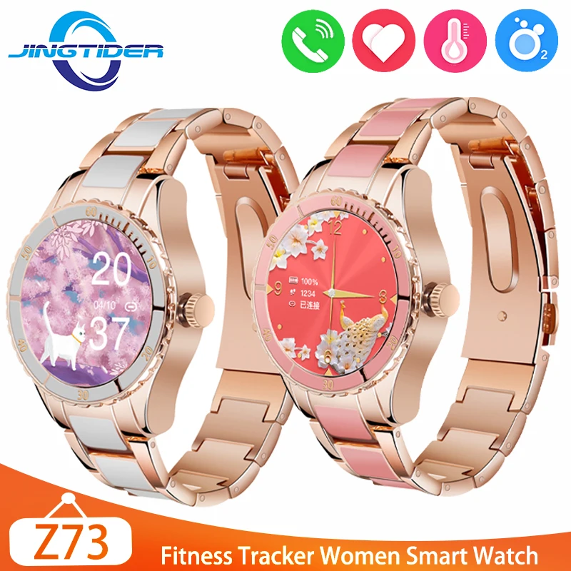 

Z73 Women Smart Watch Classic Luxury Style BT Call Blood Pressure Oxygen Heart Rate Monitoring Lady Smartwatch Menstrual Period