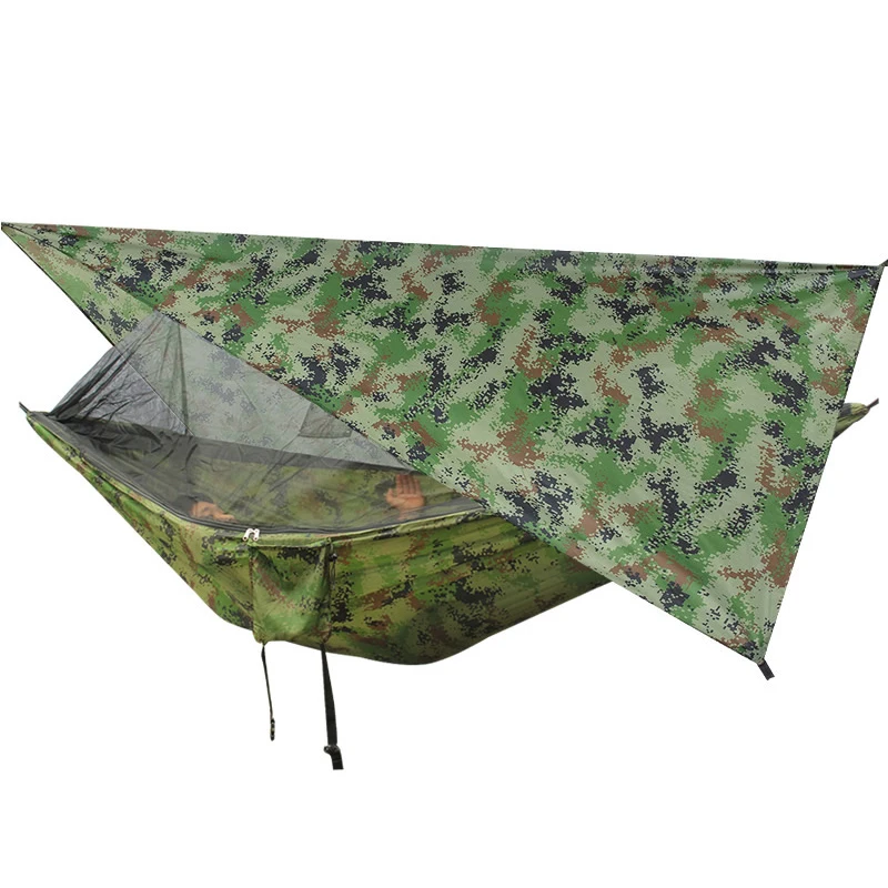 Outdoor Automatic Quick Open Mosquito Net Hammock Tent With Waterproof Canopy Awning Set Hammock Portable Pop-Up Portable Camp