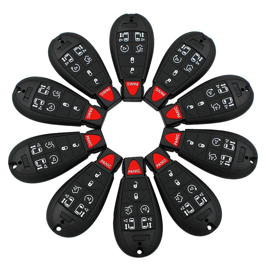 5PCS/LOT, 7/6+1 Buttons Remote key Fob 434/433MHZ ID46 Chip PCF7941 for Chrysler Dodge