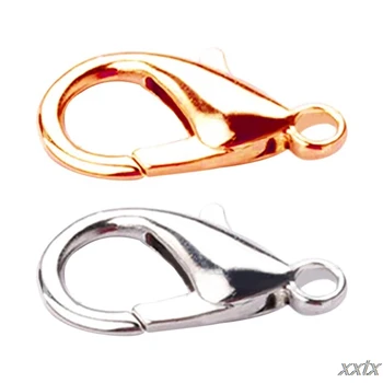 

30Pcs Curved Lobster Claw Clasps Hook Necklace Buckle DIY Bracelet Connectors 39.5x15mm