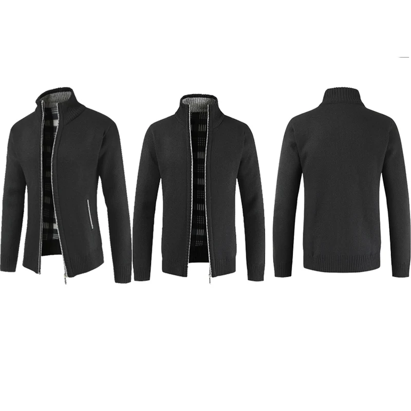 Hemiks, мужская повседневная куртка, зимняя, с капюшоном, Weatshirts, кардиган на молнии, с длинным рукавом, мужские вязаные пальто, куртка на молнии, кардиганы