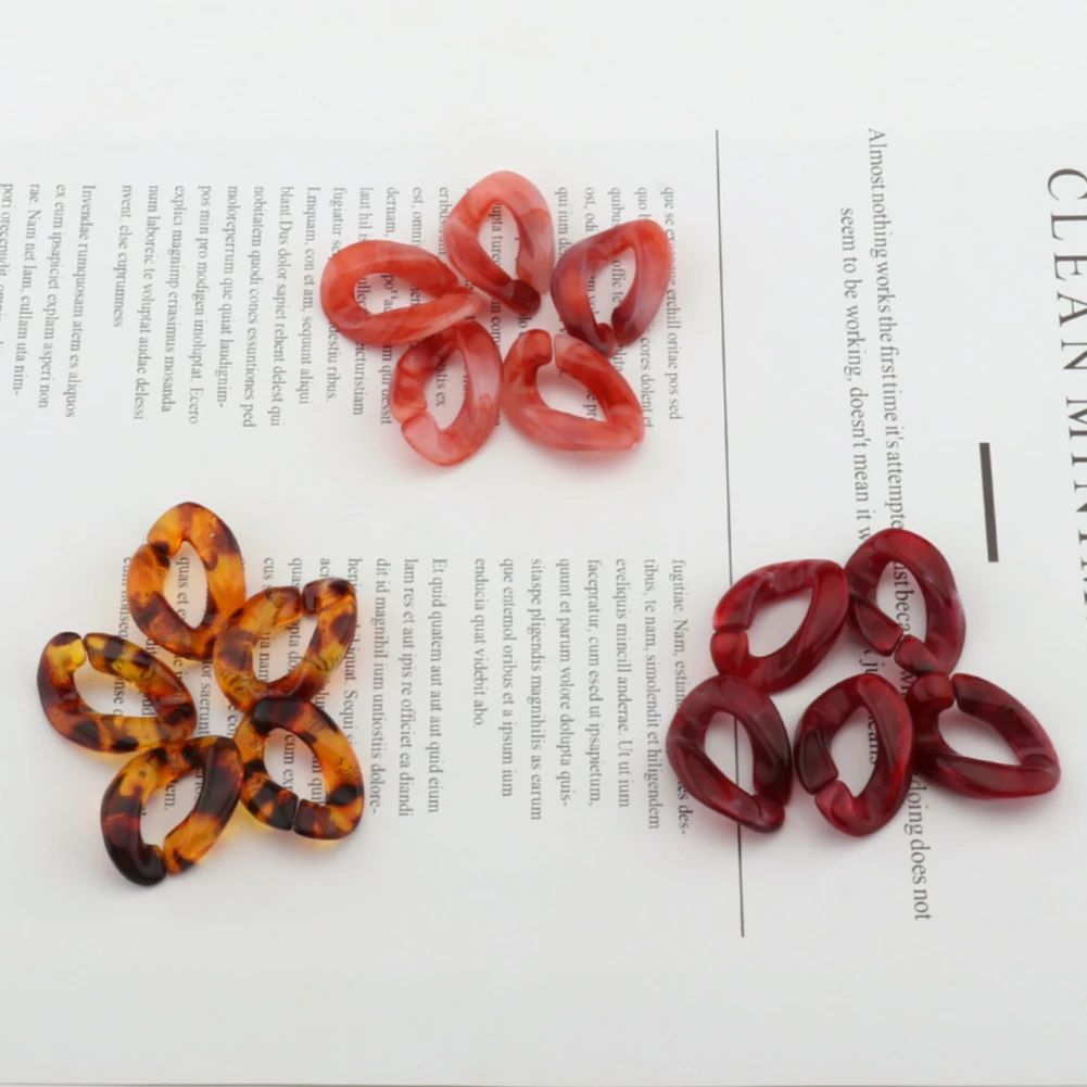 10pcs, 20pcs all-match resin acrylic handmade jewelry accessories acrylic chain DIY female bag accessories custom length acrylic