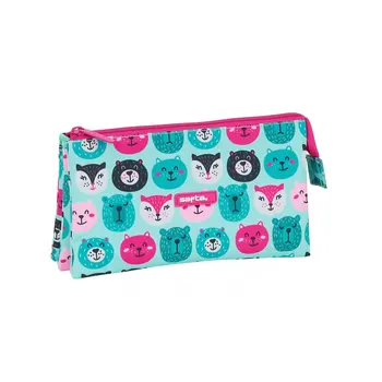 

TRIPLE cover SAFTA turquoise animals