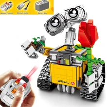 Идеи создатель MOC WALL-E робот RC Eve Playmobil строительные блоки Наборы комплекты кирпичей Фильм Дети Marvel совместимы