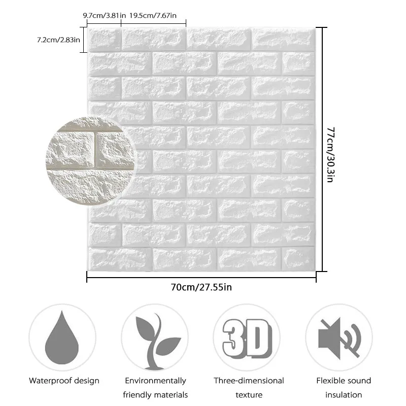 См пенополиэтилен 3d Steen Baksteen домашний декор muurstickers Обои Diy Muur Декор Woonkamer дети Сафти Muurschildering Diy Behang