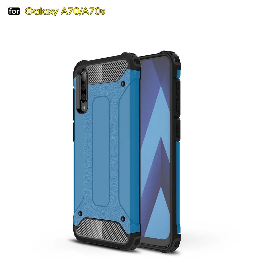 Армированный чехол для samsung Galaxy A50 A70 A10E A20E A20 A40 A60 A30 A10 A30S A20S A10S A70S A90S A8S A50S A40S для телефона повышенной прочности с протекторным рисунком и крышка - Цвет: Blue