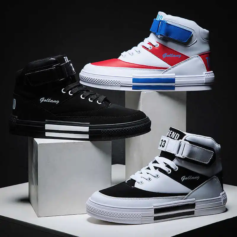 

Quality Running Shoes Men High Top Sports Sneakers Casual Leather Outdoors Cheap Style Zapatillas Hombre Deportiva Male Zapatos