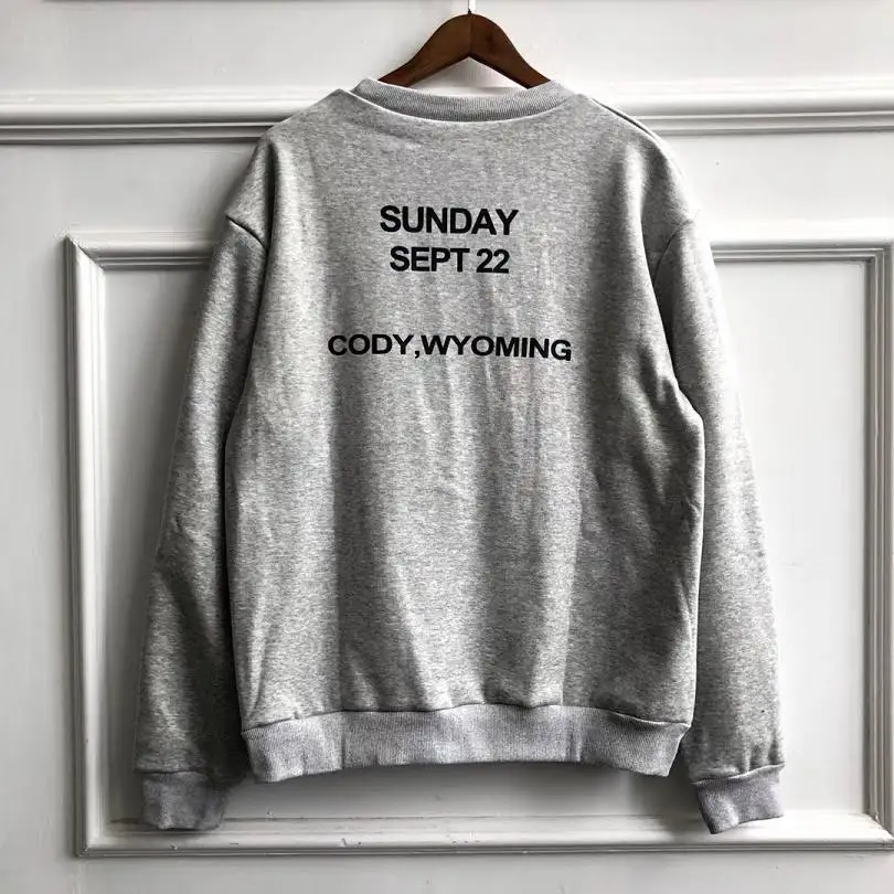 Kanye West Sunday сервис Вайоминг толстовки для мужчин и женщин 1:1 толстовки высокого качества уличная harajuku Kanye West Вайоминг пуловер