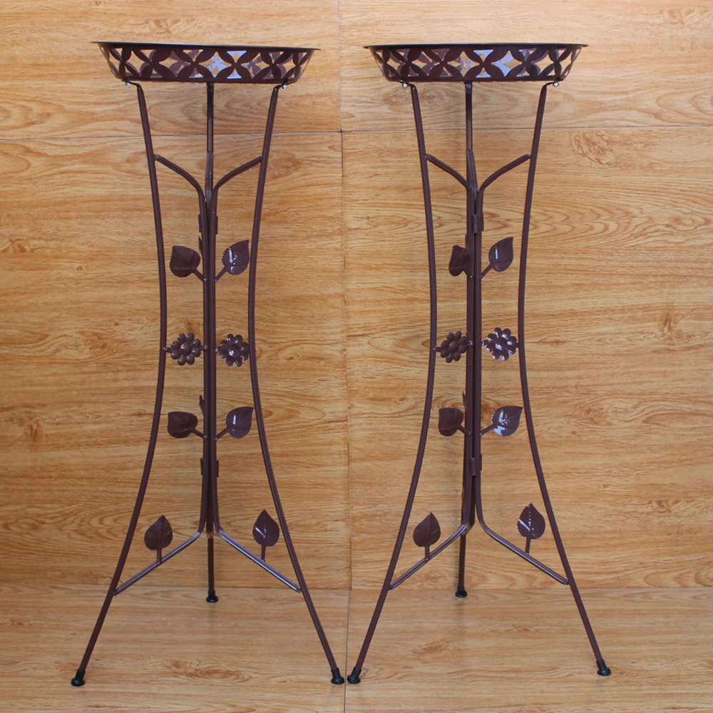Thickening Iron Art Flower Rack Multi-storey A Living Room To Ground Balcony Fold Flower Rack Flower Airs - Цвет: high90cm2pack