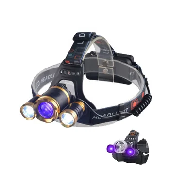 

Rechargeable High Power White LED UV Light Hunting Head Torch Light