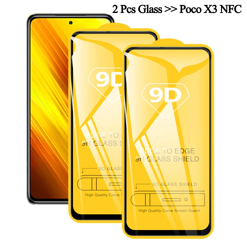 2 шт для Poco X3 NFC стекло защитное поко х3 нфс защитная пленка Redmi 9C 9A Note 9S Xiaomi Note9 9Pro glass