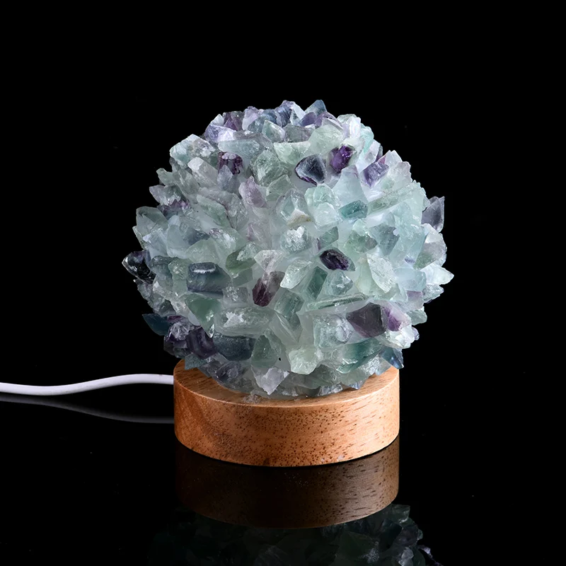 natural fluorite Кристалл натуральный минеральный ювелирный фонарь изысканное украшение для домашнего кабинета драгоценный камень подарок в повседневной жизни - Цвет: natural fluorite