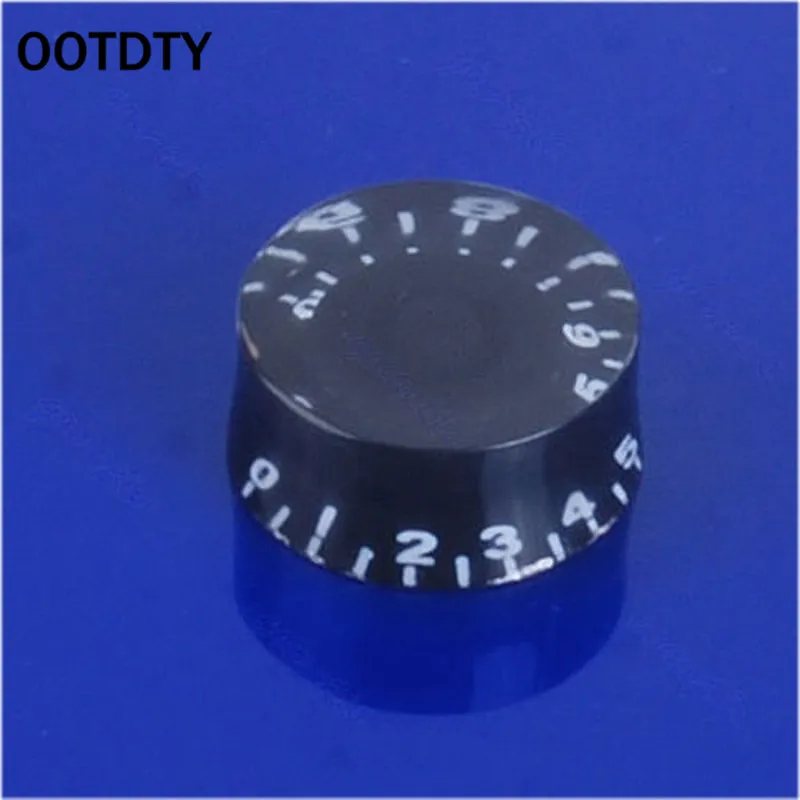 

OOTDTY 1pc Knob Button Volume Tone Control For LP Electric Guitar Bass Parts Black White Numerals suit for guitar