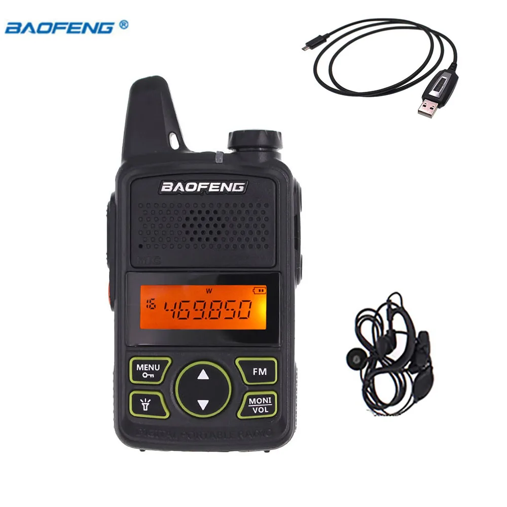 BAOFENG T1 портативная мини-рация двухсторонняя УВЧ 400-470 МГц 20 каналов FM CB