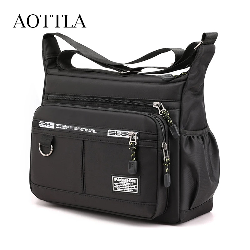 AOTTLA Bolso de hombro de tela para hombre, calidad bandolera de trabajo negocios, novedad de 2021| | - AliExpress