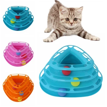 

1pc Cat Turnable Toy Interactive Kitten Training Toys Cat Catching Mouse Toys Cat Scratching Mat Kitten Playing Game Toy