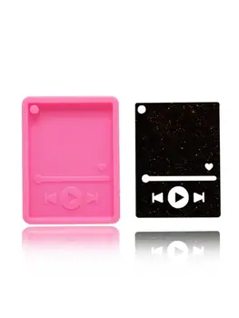

Handmade Music MP3 Keychain Silicone Molds Musical Lovers MP3 Pendant Polymer Clay DIY Epoxy Resin Jewelry Making Tools