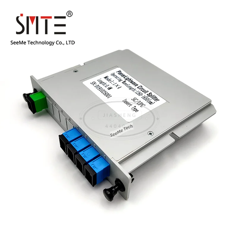 

PLC plug-in 1 / 4 plug-in card type optical fiber splitter Electrical Grade 1 / 4 SC UPC