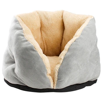 

Warm Dog Bed Cat Nest Pet Sofas Dog House Encircled Kennel Soft Cotton Fleece Blanket for Dog Cat Puppy Four Seasons Using-Grey