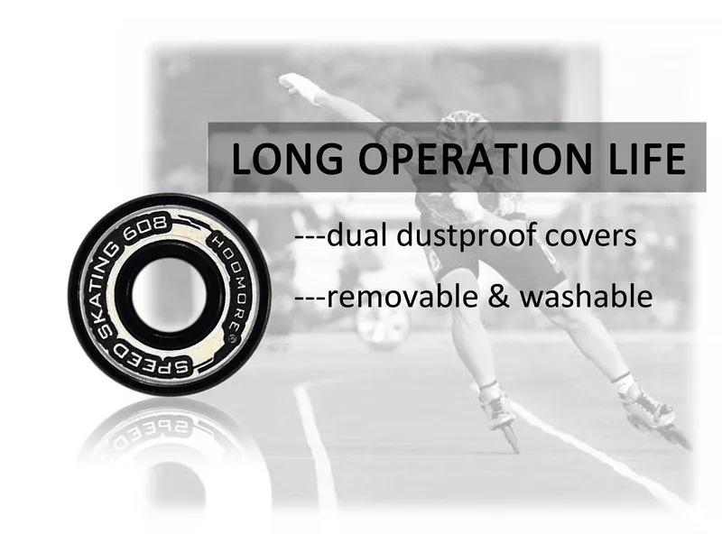 Speed Bearing 6-beads Smooth Lubricated High Quality ABEC-11 Level ILQ-11 Skating Bearing for Roller Patines 608RS Pro 8 pieces