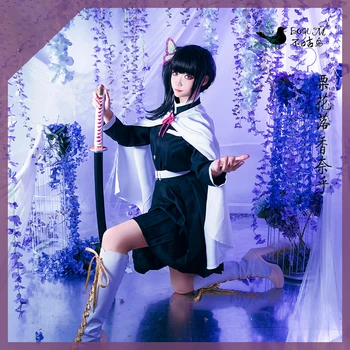 

Anime Demon Slayer Kimetsu no Yaiba Tsuyuri Kanawo Cloak Cosplay Costume Japanese Men Women Halloween Outfits Team uniform Suit