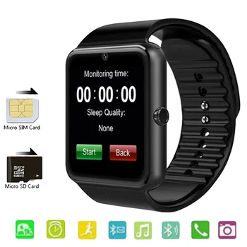 

Smart Watch GT08 Bluetooth Men With Touch Screen Smartwatch Big Battery Support TF Sim Card Camera For IOS iPhone Android Phone
