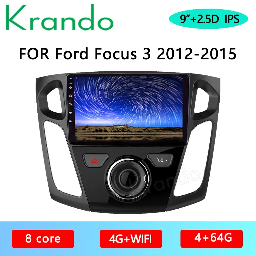 Автомобильный мультимедийный радиоприемник Krando Android 10 0 9 дюймов IPS Full Touch для Ford