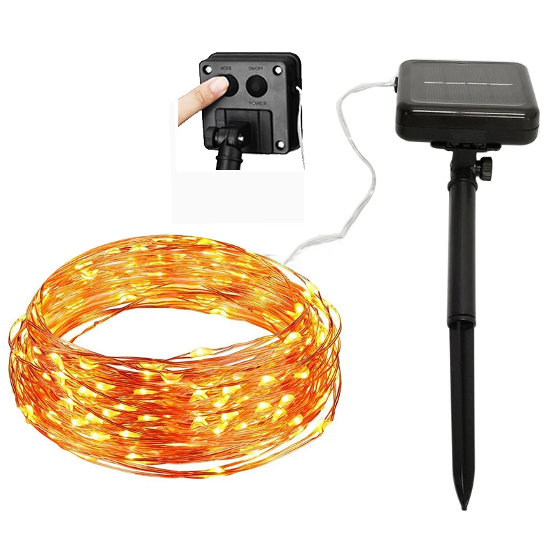 

200 LED 8 Modes Solar Powered Copper Wire Fairy Lights Indoor Outdoor Lighting Solar String Lights Decorative String Light#P