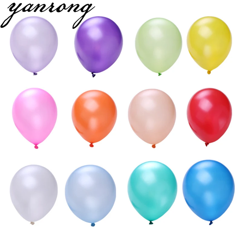 Latex Balloons 10/20/30pcs 10/12 inch Glossy Pearl Wedding Birthday Party Decoration Inflatable Colorful Kids Toys