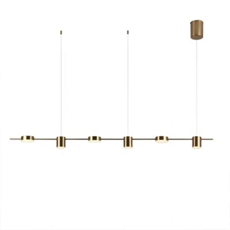 Северная Европа дизайнерская медная люстра современная лаконичная барная стойка Ресторан Toggery полоса люстра