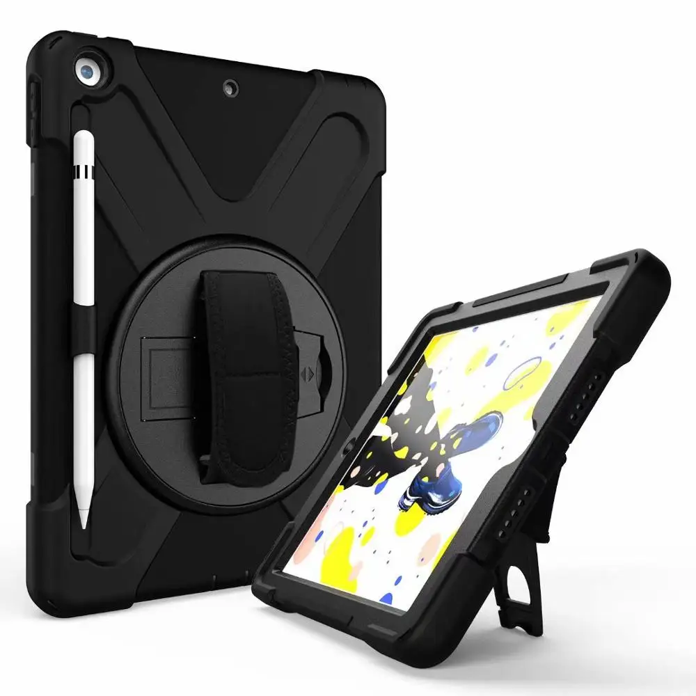 Чехол для iPad 10,2, чехол-карандаш, подставка, ремешок на руку и шею, противоударный силиконовый чехол для iPad 7-го поколения, 10,2 дюйма