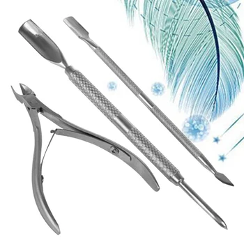 

3pcs Nail Art Tools Spoon Cuticle Pusher Trimmer Nail Clipper Nail Cutter Manicure Kits Set