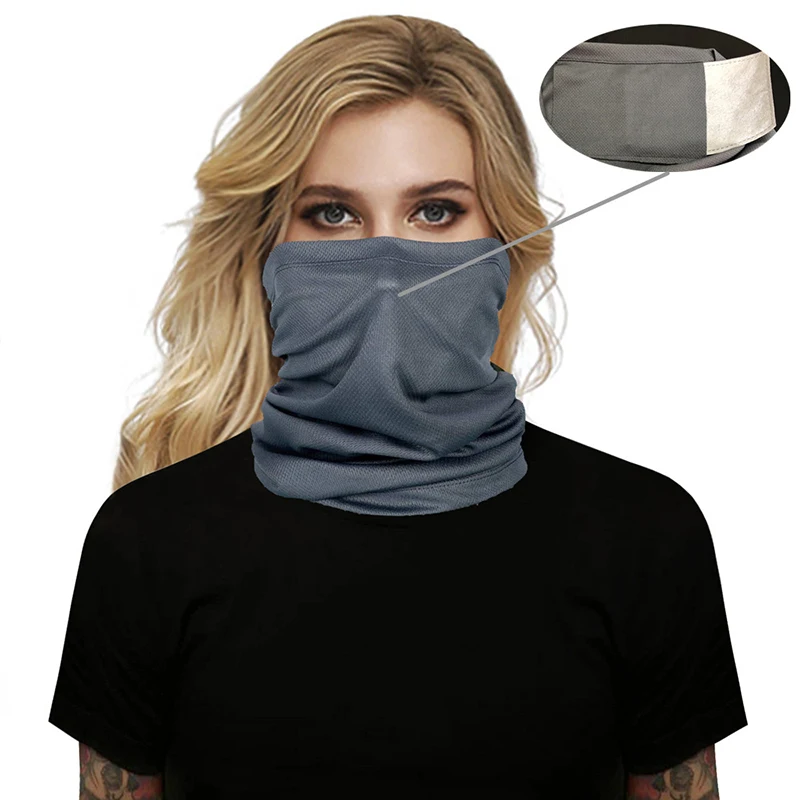 

Sunscreen Neck Gaiter Bandanas Fishing Scarf Summer Cycling Face Cover with Pocket Outdoor Anti UV Hiking Running Face Mask