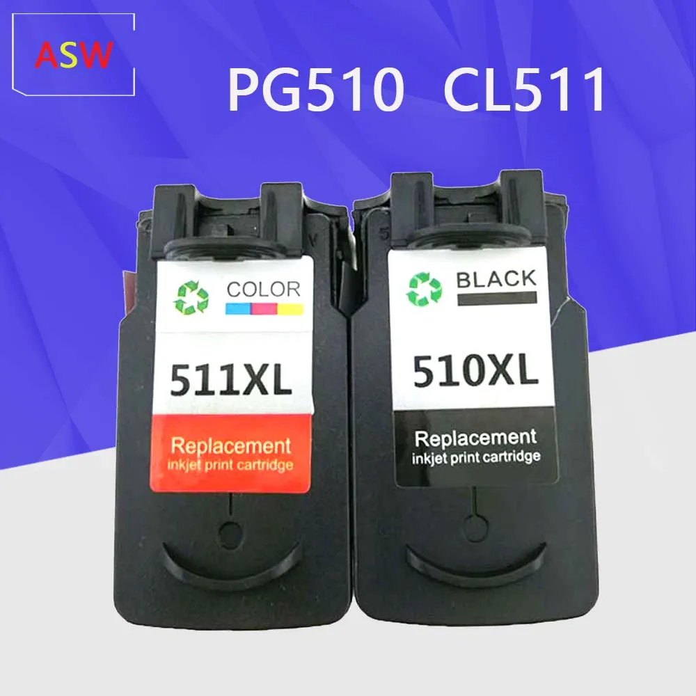 Картридж ASW PG510 CL511 для Canon PG 510 CL 511 картридж чернил Pixma IP2700 MP240 MP250 MP260 MP280 сменный