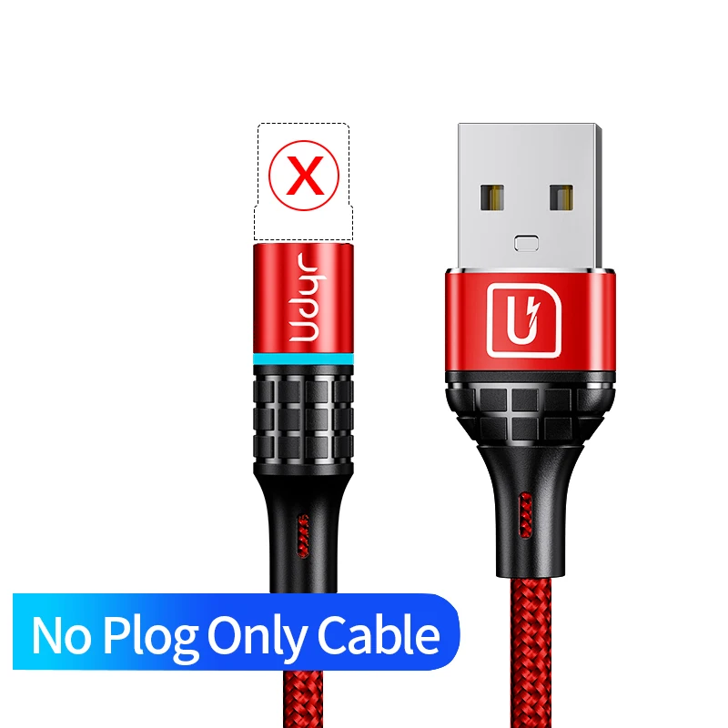 Only Red Cable Магнитное зарядное устройство Udyr 3 А, кабель usb type-C для iPhone, кабель для быстрой зарядки, кабель Micro USB C для xiaomi redmi note 7 pro - Цвет: Only Red Cable