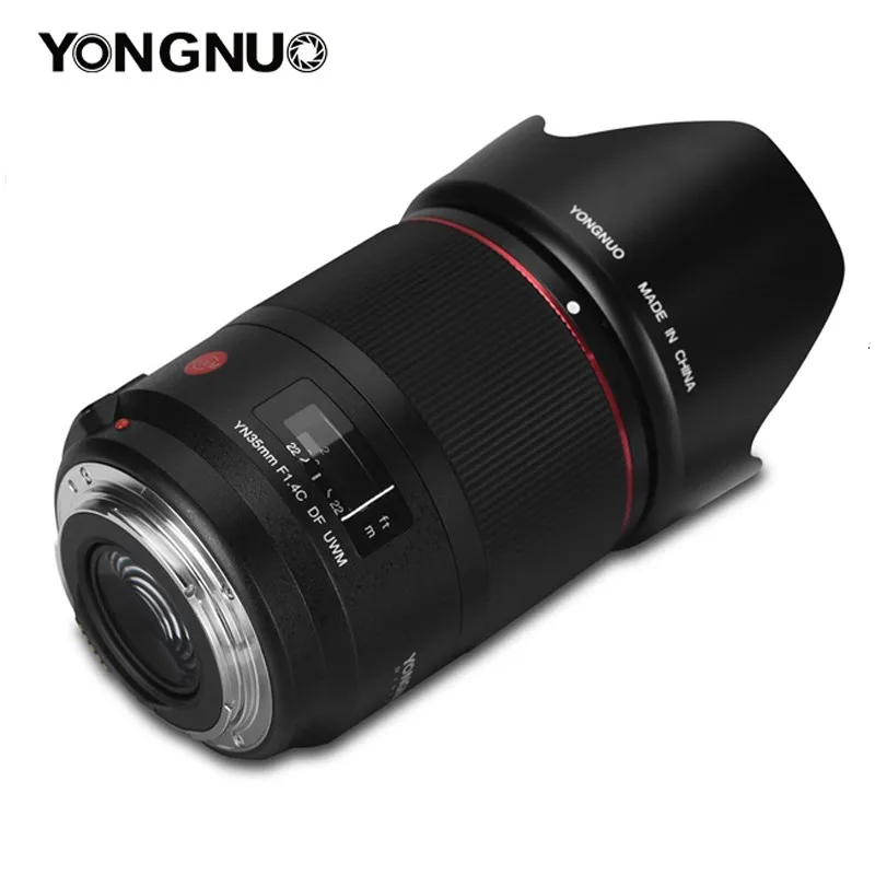 Светодиодная лампа для видеосъемки YONGNUO YN35mm F1.4C DF UWM объектив с фиксированным фокусным расстоянием для Canon 6D 5D MARK IV 70D 200D 6D MARK II T6 1300D 200D 70D 7D G7X mark ii