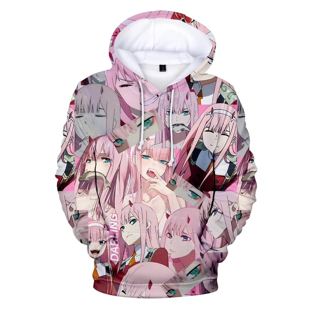 Толстовка с капюшоном толстовка 3D рисунком из аниме ZERO TWO мужские/женские