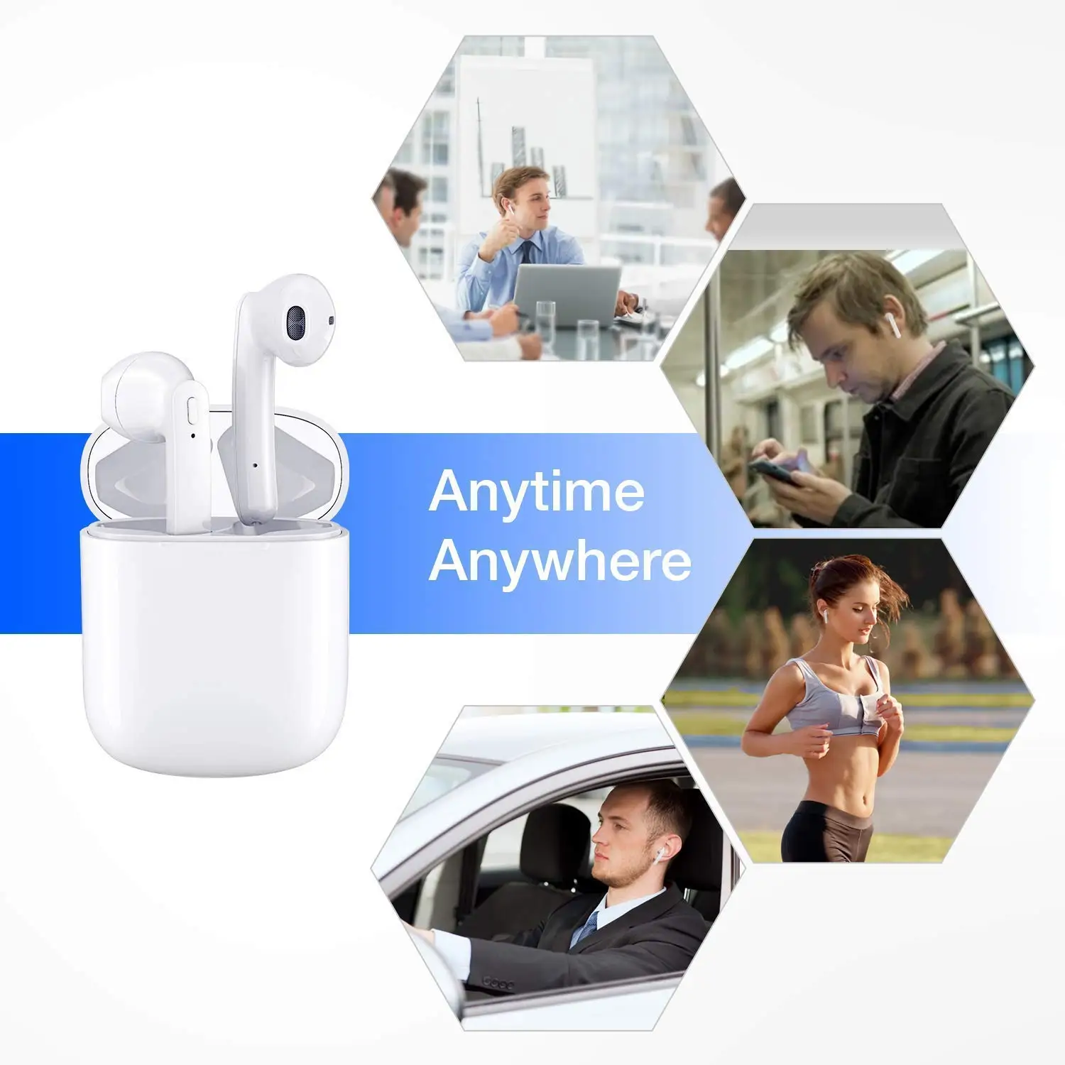 Ctype Горячая Smalle и зажигалка Bluetooth V5.0 TWS T12 наушники беспроводные наушники для спорта