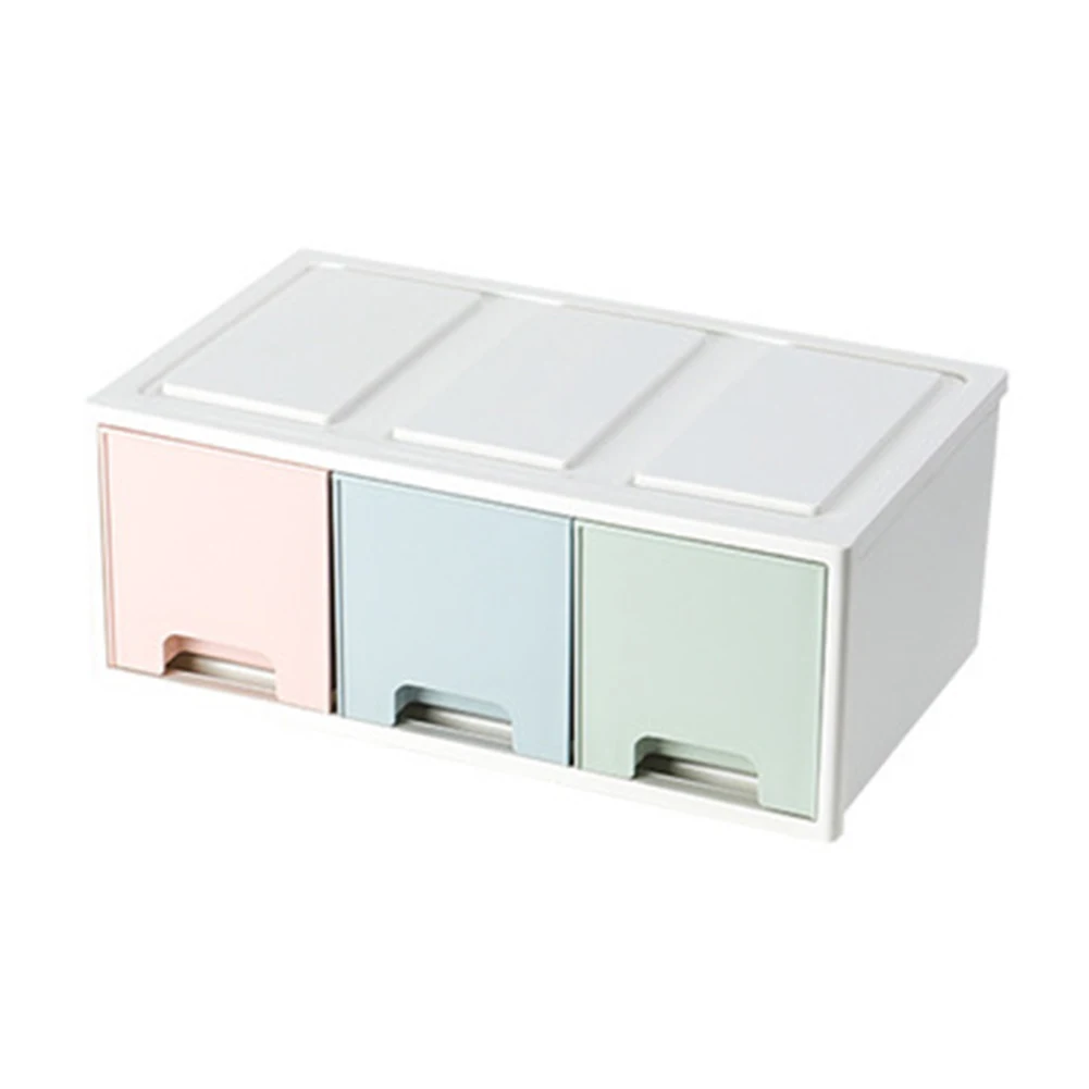 pink blue and green Горячая Распродажа, настольная коробка для хранения, пластиковые шкафы для хранения с ящиками, органайзер для макияжа, настольный держатель, коробка - Цвет: pink blue and green