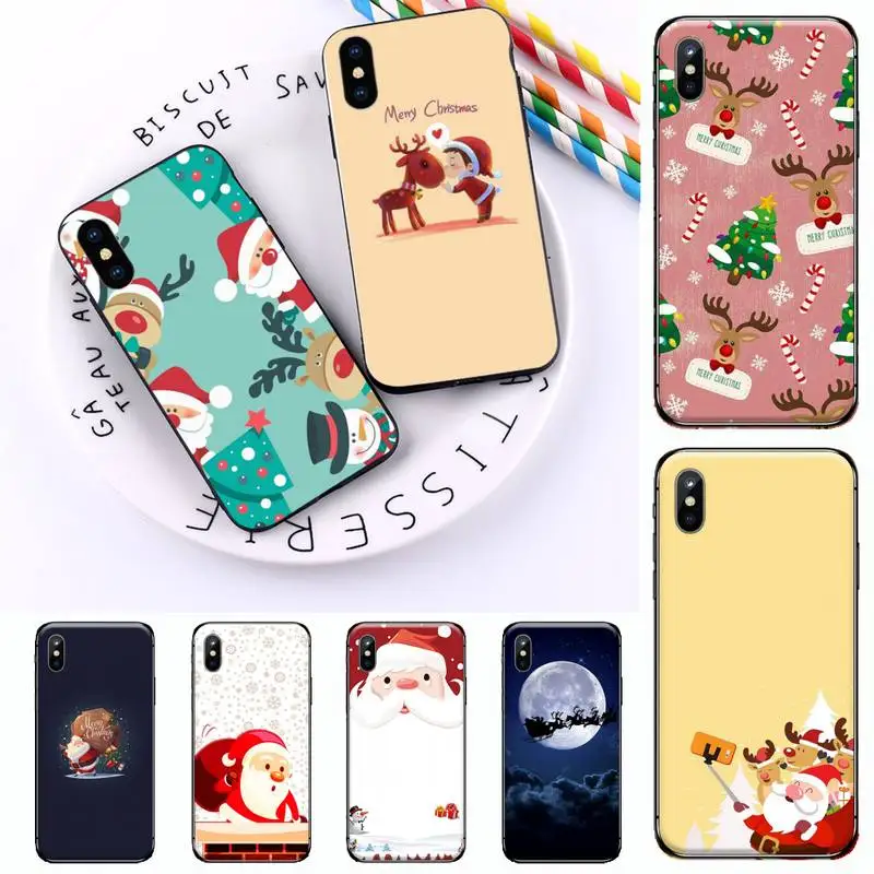 

Christmas Gift Santa Claus phone case cover coque funda for iPhone 11 12 mini pro XS MAX 8 7 6 6S Plus X 5S SE 2020 XR