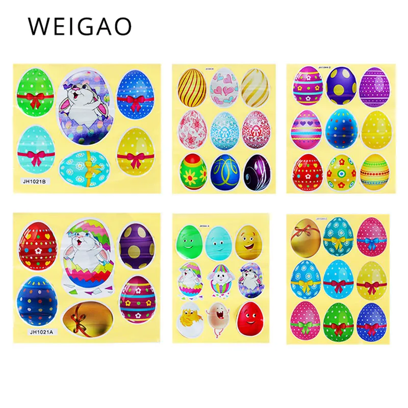 

WEIGAO 2020 Easter Window Stickers Easter Decor for Home Easter Chocolates Egg Wall Decals Happy Easter Day Party Decoration