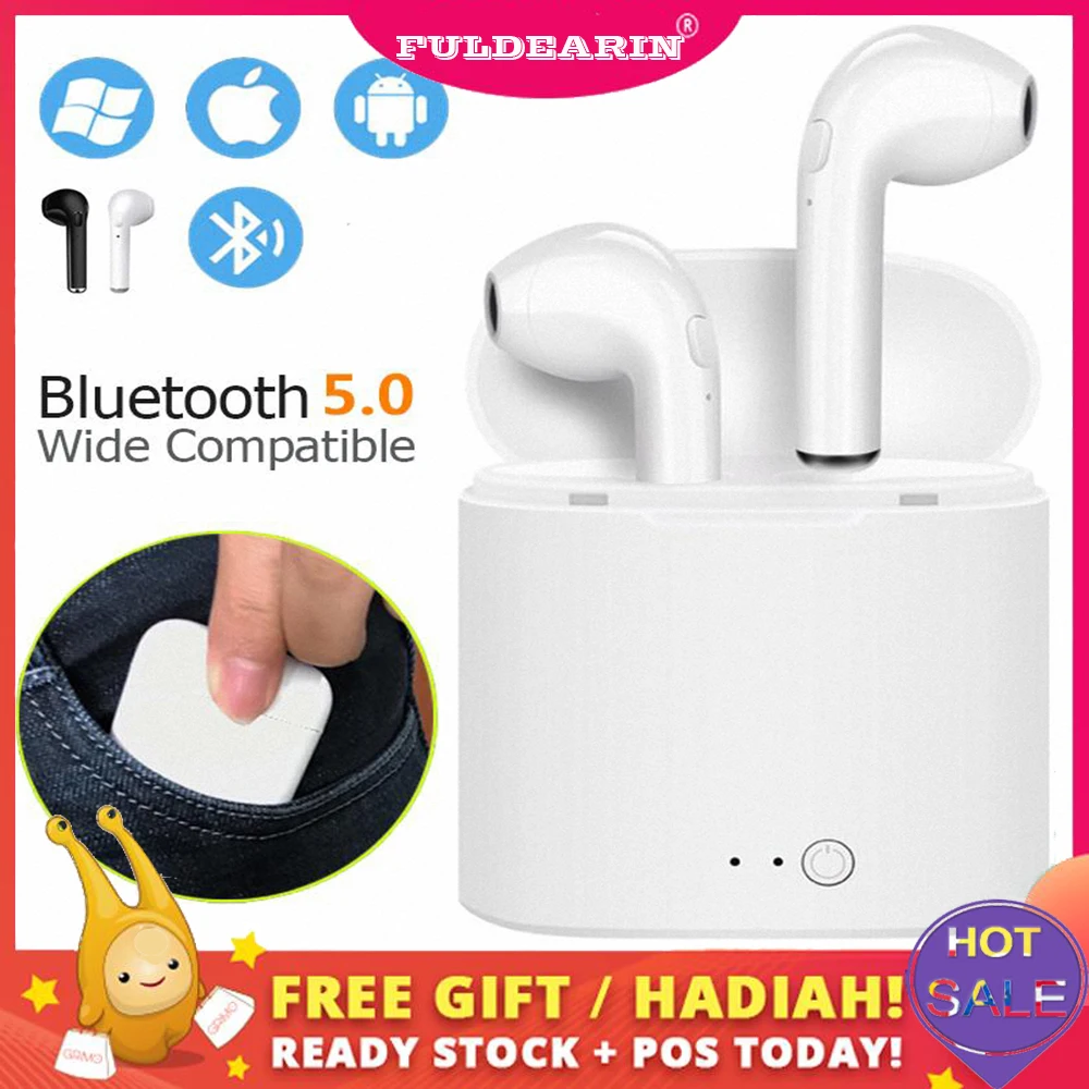 

I7S TWS Wireless Bluetooth Headset Earbuds Stereo Earphone With Charging Case For All Mobile Phone Android And IOS
