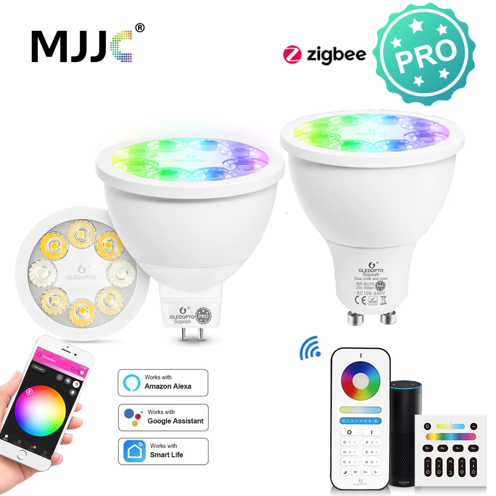 Gledopto Zigbee Gu10 Mr16 Led 12v Light Bulb 220v 230v Spot Lamp Tuya
