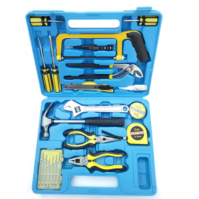 

22-Piece Household Tool Kit Multi-functional Maintenance Hardware Toolbox Electrician Woodworking Manual Tool Kit Box