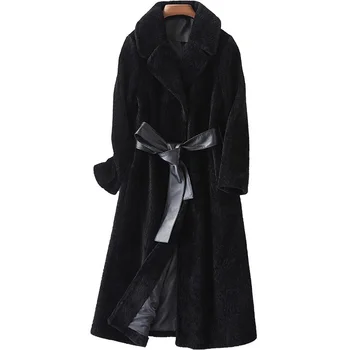 

Real Fur Coat Korean Vintage Wool Jacket Streetwear Autumn Winter Coat Women Clothes 2020 Sheep Shearling Women Tops ZT3369