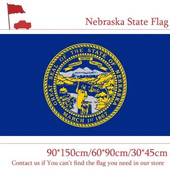 

10PCS Flag Nebraska State Flag American Flag 90*150cm 60*90cm Digital Printing Activities Decorative USA Flag 30*45cm Car Flag