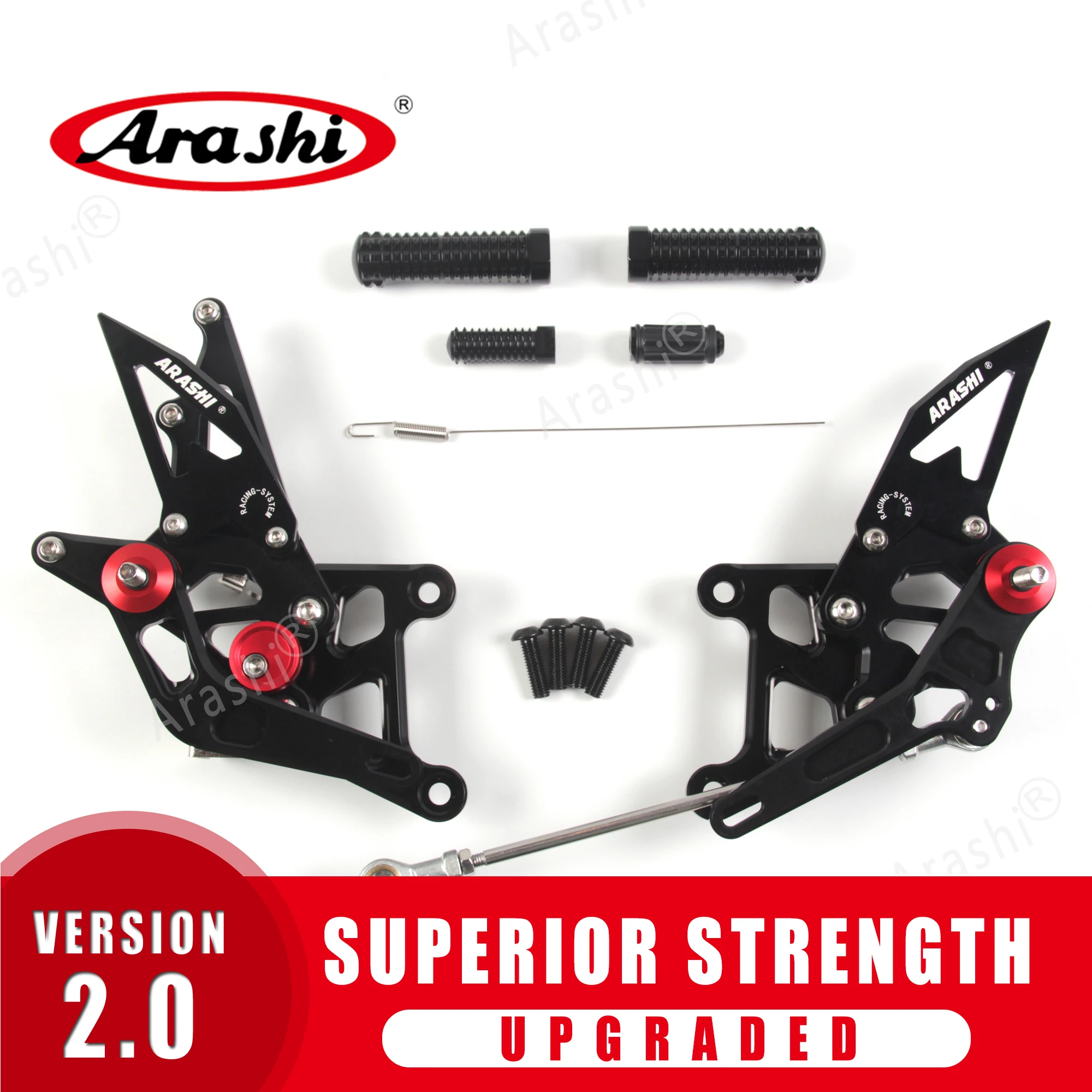 ARASHI For HONDA CBR250R 2011 2012 2013 2014 2015 - 2020 Rearset Adjustable Footrest CNC Rider Motorcycle Foot Rest CBR 250 R | Автомобили