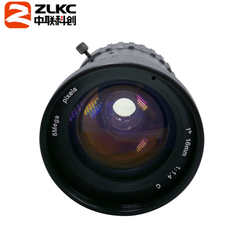 ZLKC VM1614MP8IR 8MP 1-дюймовый 12 мм фиксированный фокусный объектив с-образное крепление для объектива ручной диафрагмой объектива F1.4 CCTV линзы машинного зрения для HD Камера