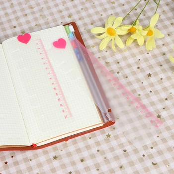 

Ruler A5 A6 PVC Planner Agenda for 6 Holes Loose Leaf Spiral Notebook Ruler