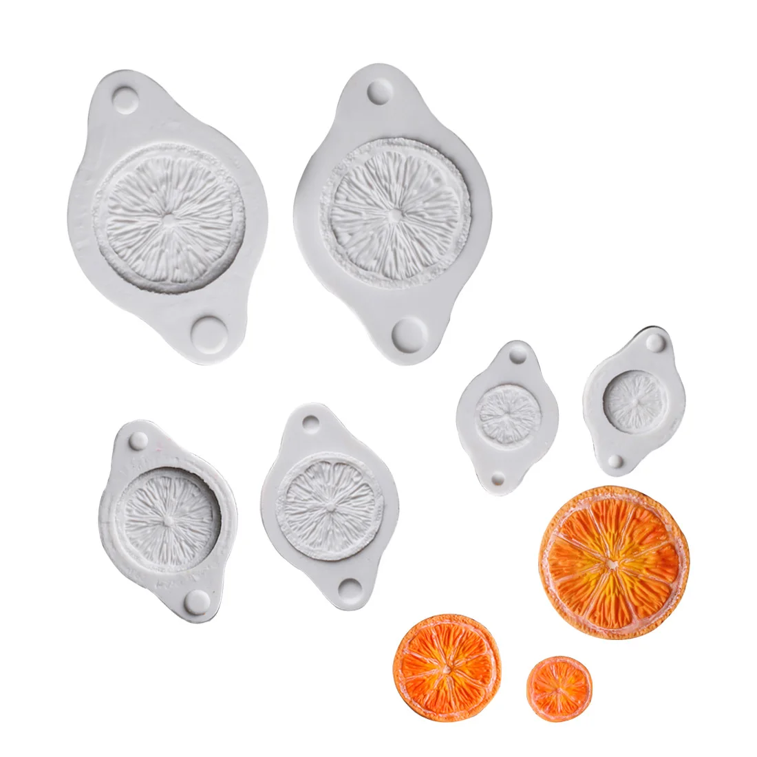 Emulational Fruit Orange Orange Line Mode Fondant Cake Silicone Mould Family Bakery Appliances
